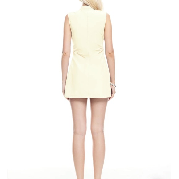 Elegant Cream Sleeveless Dress - Picture 2 of 4